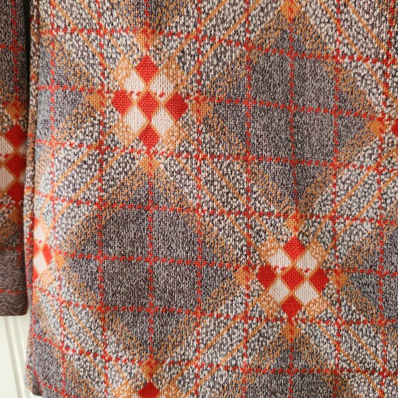 Vintage 1970's Funky Diamond Print Shirt by Stage 7 - Picture 8 of 15